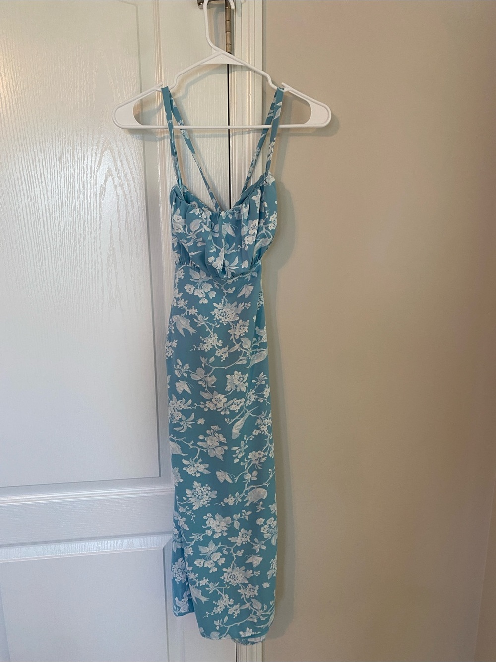 Abercrombie Blue Floral Midi Dress